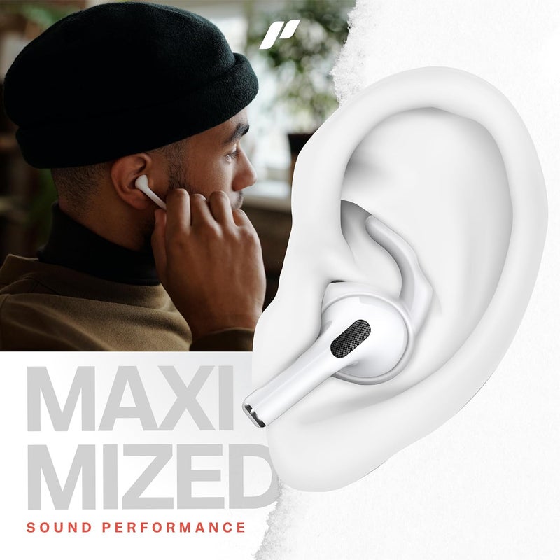 Proof Labs 4 Pairs for AirPods Pro 3 Ear Hooks Covers [Added Storage Pouch] Accessories Compatible with Apple AirPods Pro 3rd Generation (White) - Image 4